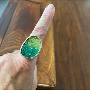 Cute faux drusy ring